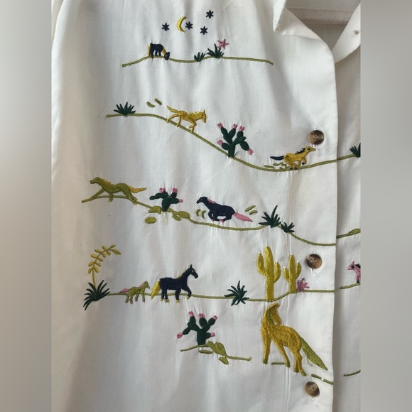 Vintage Braemar Workable Casuals Western-horses Embroidered Shirt - Picture 13 of 15